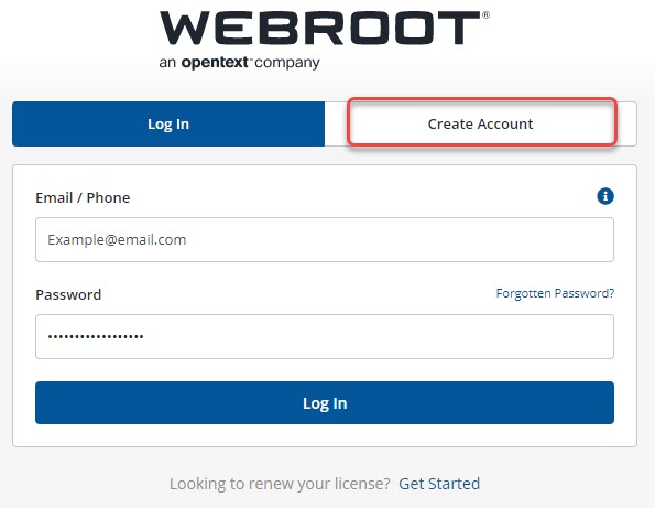 webroot login