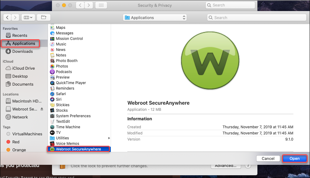 install webroot on mac