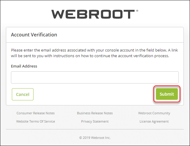 Cum îmi resetez Webroot 2FA?