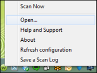 Opening the OpenText™ Core Endpoint Protection interface (GUI)
