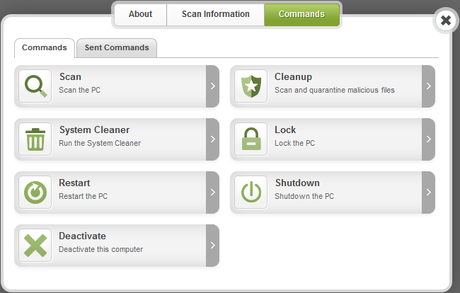 Command sent. Webroot Internet Security complete.